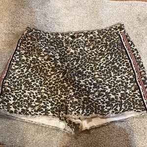 C & V Leapard Print Cotton Shorts Size 29